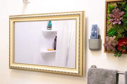 Soulaca 27 inches Smart webOS Mirror with White Frame TV Waterproof Shower Television Decorative Voice Control-Soulaca