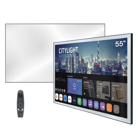 Soulaca 55″ 4K Ultra HD Smart Mirror TV webOS, Waterproof, Voice Control, DTV Tuner Large Television